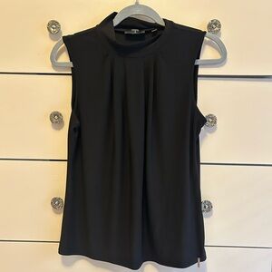 Tahari Black Sleeveless Blouse
